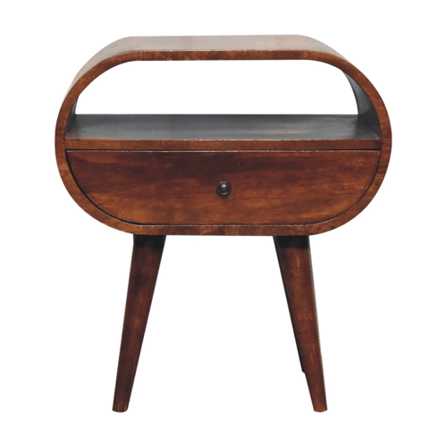 Chestnut Ridge Circular 1 Drawer Nightstand