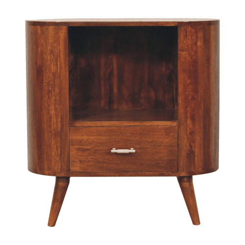 Camden Chestnut Open Slot Storage Cabinet