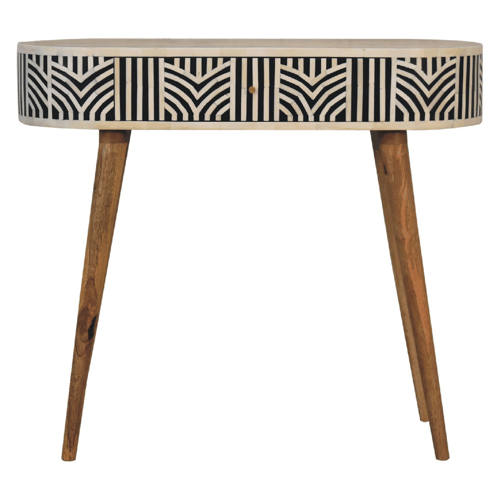 Marfa Oak Bone Inlay Narrow Console Table