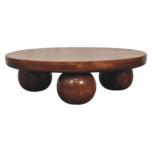 Orbison Chestnut Round Ball Coffee Table