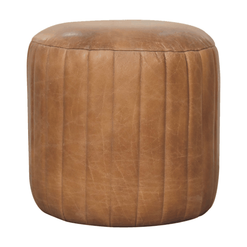 Sutton Buffalo Leather Compact Footstool