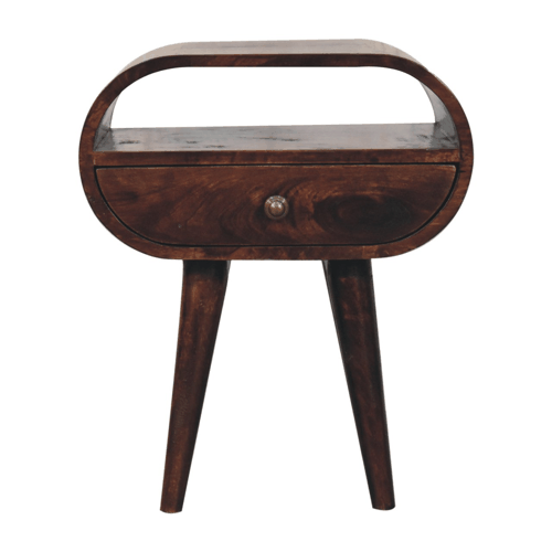 Montecito Walnut Circular Nightstand