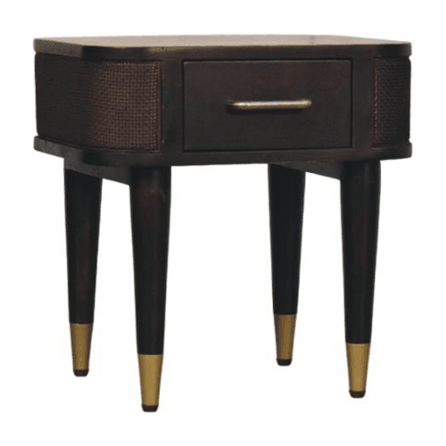 Bellevue Mocha Rattan 1 Drawer Nightstand