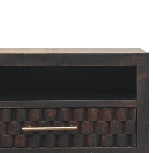 Santa Fe Carved Mocha 1 Drawer Nightstand