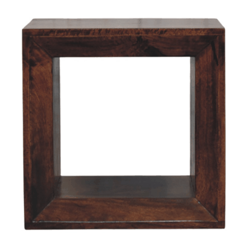 Marin California Walnut Open Wood Side Table