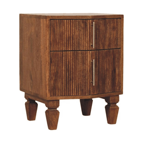 Highland Louvre Oak 2 Drawer Nightstand