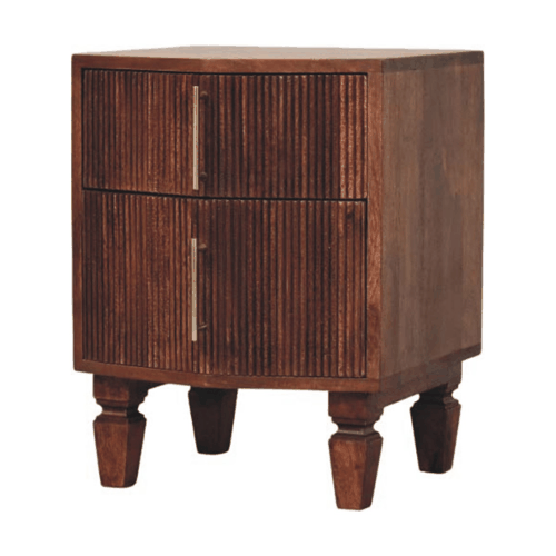 Highland Amber Oak 2-Drawer Nightstand