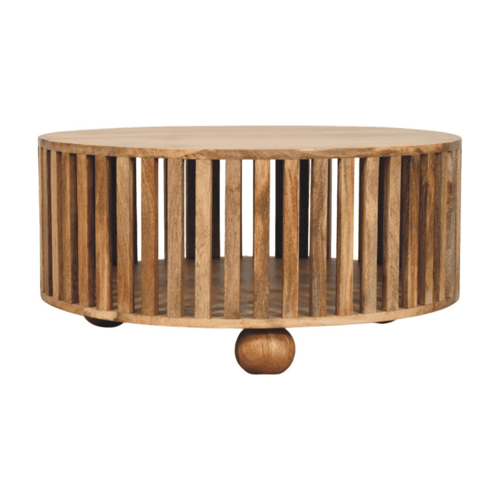 Palm Springs Oak-ish Slatted Coffee Table