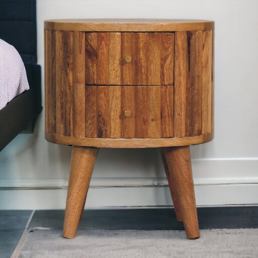 Portland Solid Wood 2 Drawer Nightstand