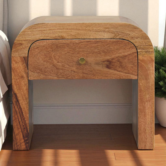 Berkshire Curved Solid Wood Nightstand