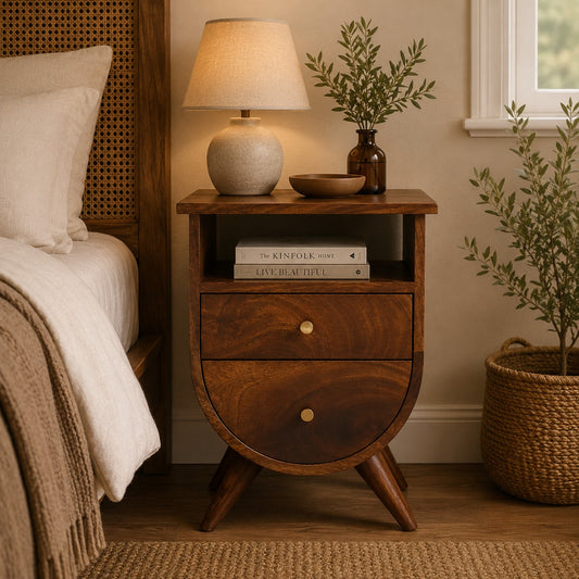 Chestnut Ridge Split 2 Drawer Nightstand