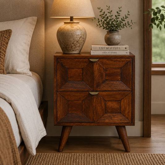 Dakota Chestnut 2-Drawer Nightstand