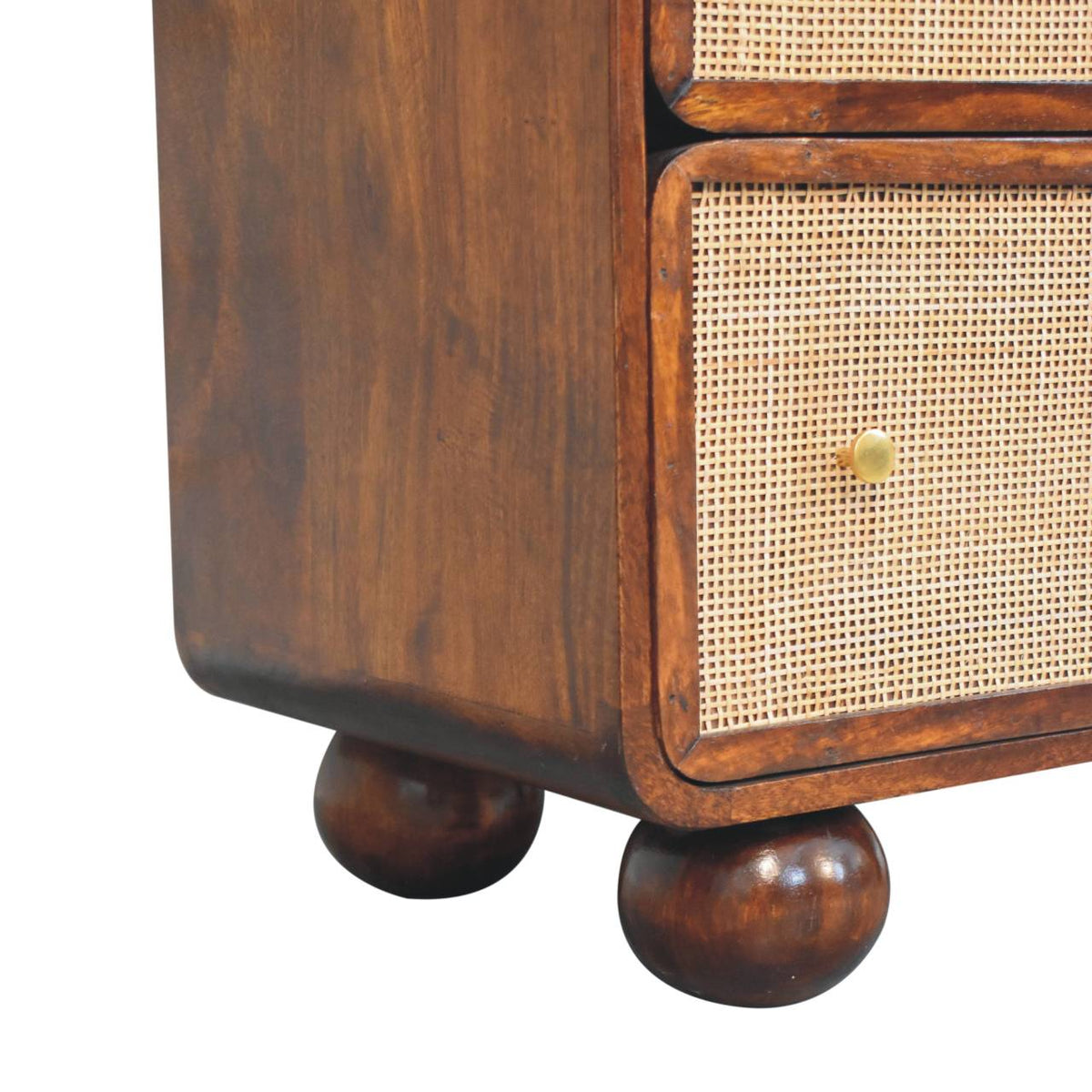 Malibu Rattan Woven 3 Drawer Wood Chest