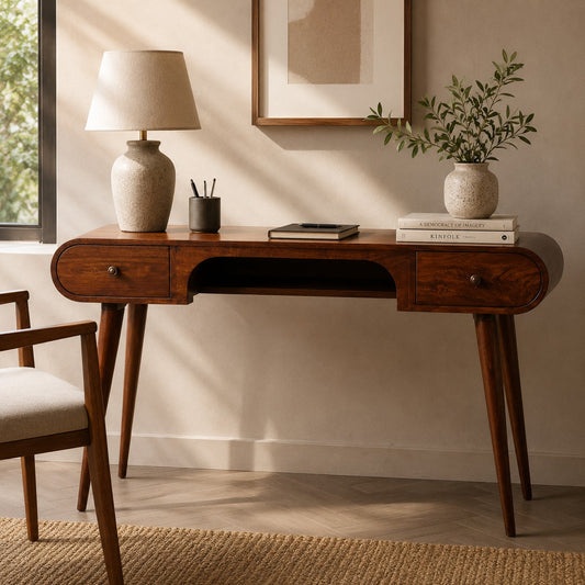Chestnut Ridge 2 Drawer Arch Writing Desk