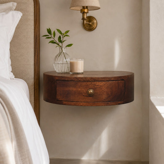 Carmel 1 Drawer Floating Rounded Bedside