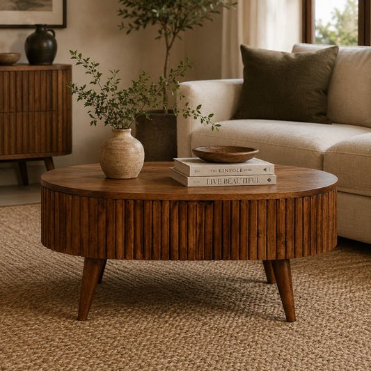 Carmel Mokka Solid Wood Coffee Table