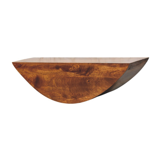 Chestnut Ridge Crescent Curved Wall Shelf