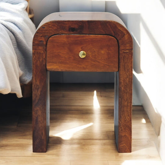 Berkshire Mini Curved Chestnut Nightstand