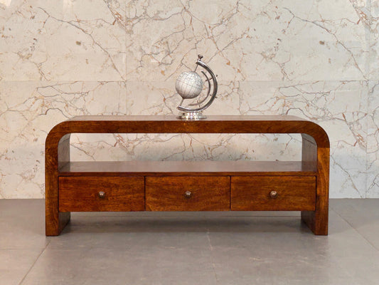 Berkshire Curved Chestnut Media Console