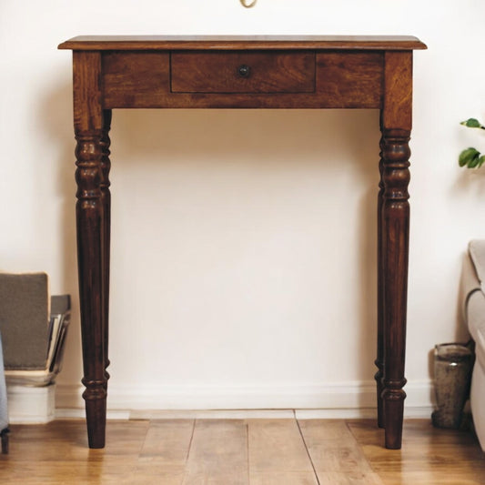 Charleston Chestnut 1 Drawer Turned Console