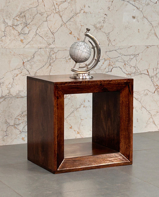 Marin California Walnut Open Wood Side Table