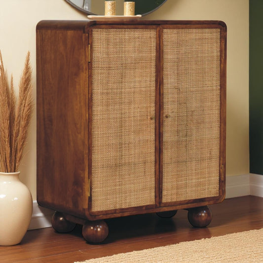 Malibu Rattan Chestnut 2 Door Cabinet