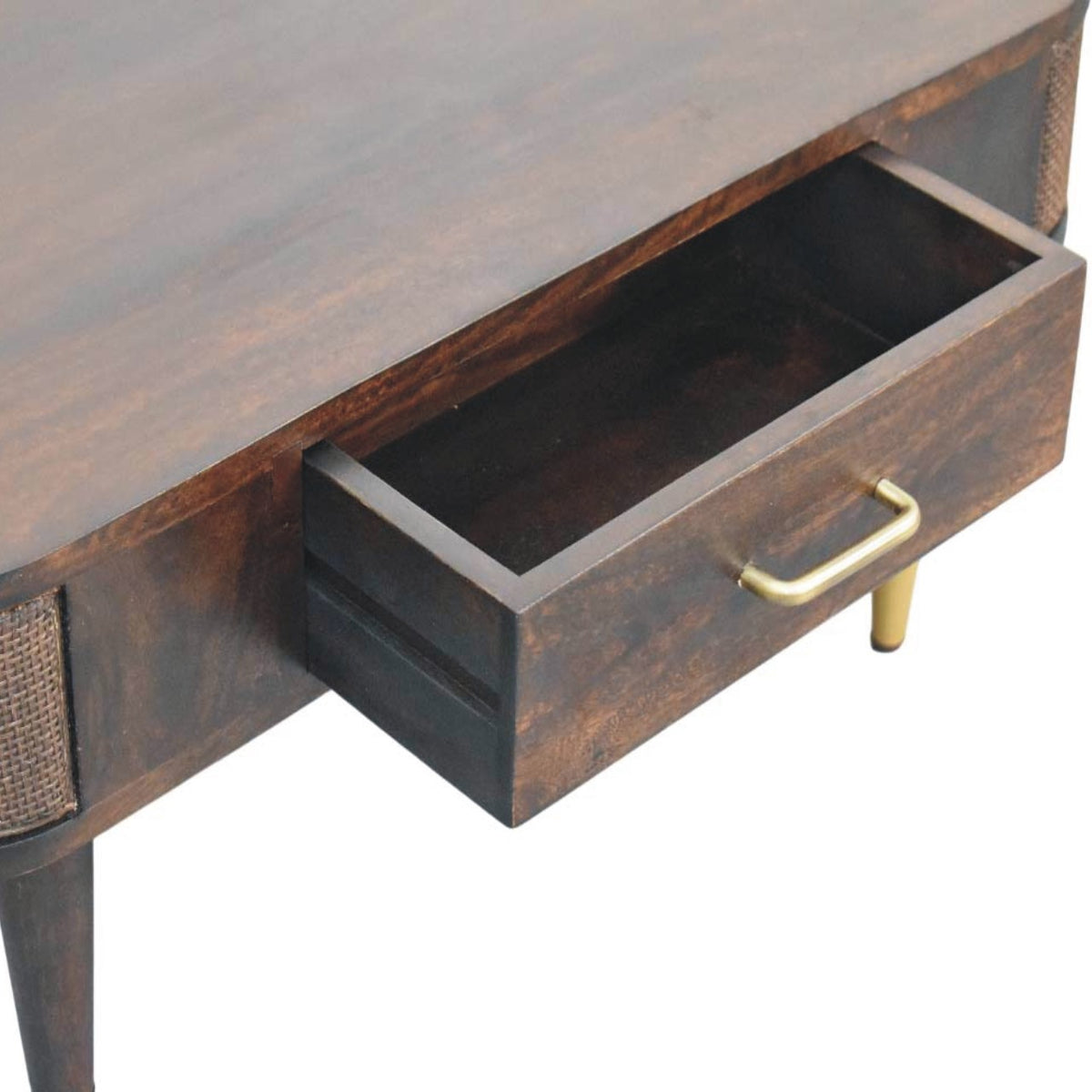 Bellevue Mocha Rattan 2 Drawer Coffee Table