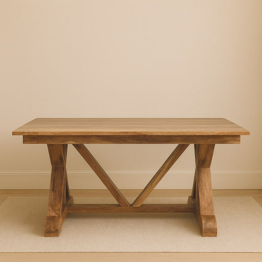 Montana Natural Mango Trestle Dining Table