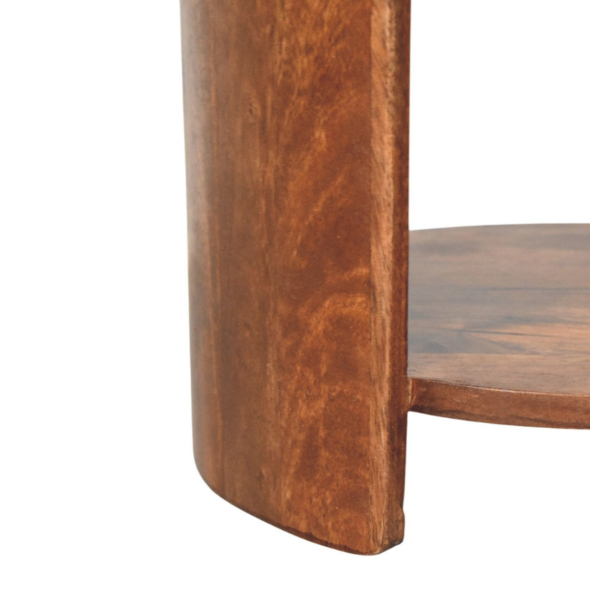 Sutton Buffalo Leather Stool with Lower Shelf