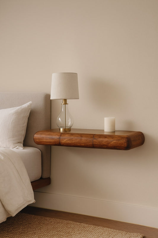 Marin Amber Oak Triple Floating Wood Console