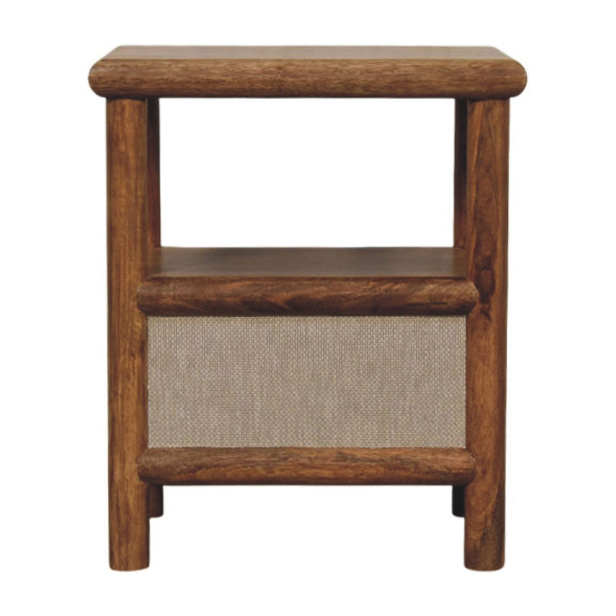 Ojai Golden Teak Rattan Bedside Nightstand