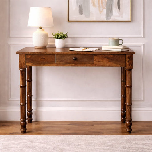 Key West Bamboo Teak Writing Desk with Drawer