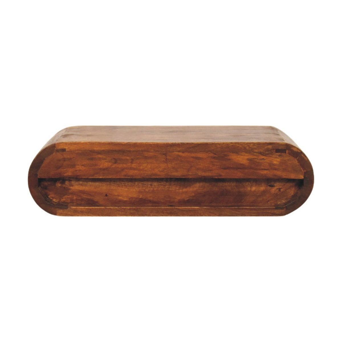 Marin Chestnut Floating Curved Nightstand
