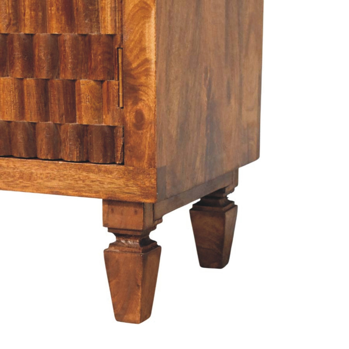 Santa Fe Carved Chestnut Wood Accent Cabinet