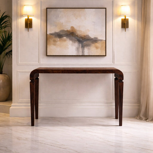 Boston Curved Solid Wood Console Table