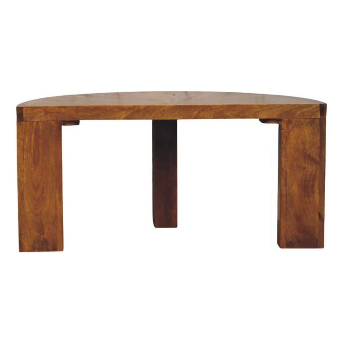 Taos Amber Oak Half Moon Coffee Table