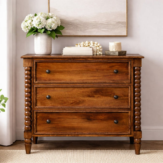 Savannah Spindle Chestnut 3 Drawer Dresser