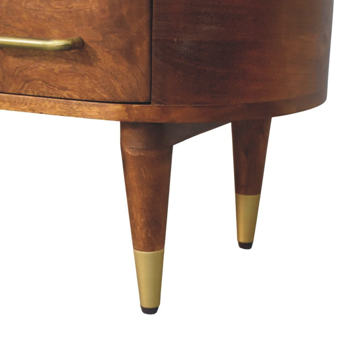 Bellevue Chestnut 4-Drawer Curved TV Console