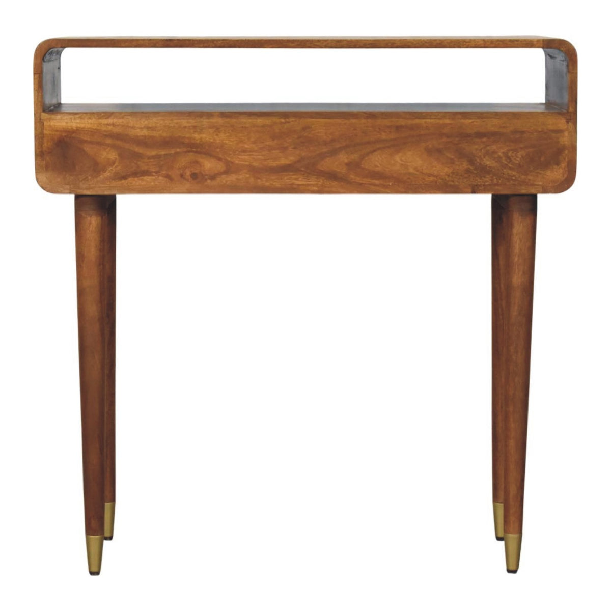 Bellevue Chestnut Curved Wood Console Table