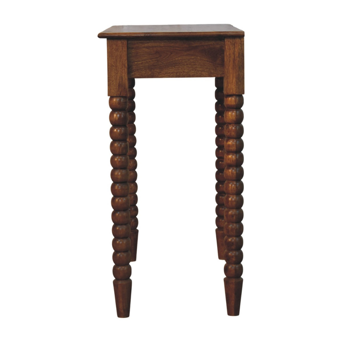Savannah Spindle Amber Oak Wood Vanity Table