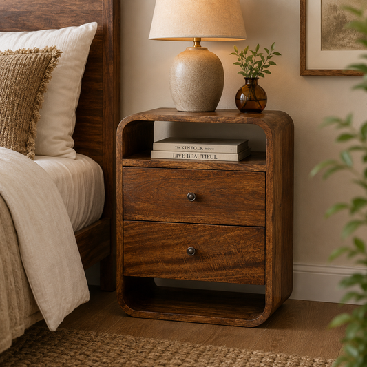 Oslo Chestnut 2-Drawer Nightstand