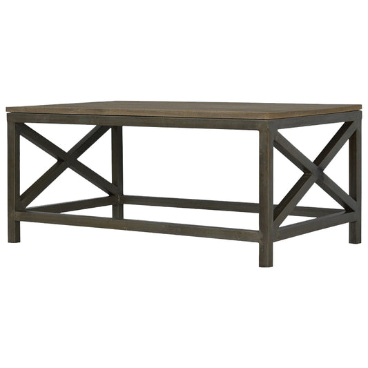 Industrial Cross Base Oatmeal Coffee Table