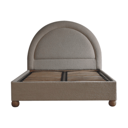 Bouclé Montauk Serpentine Upholstered Double Bed Frame