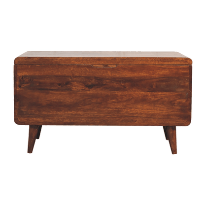 Big Sur Curved Chestnut Blanket Box