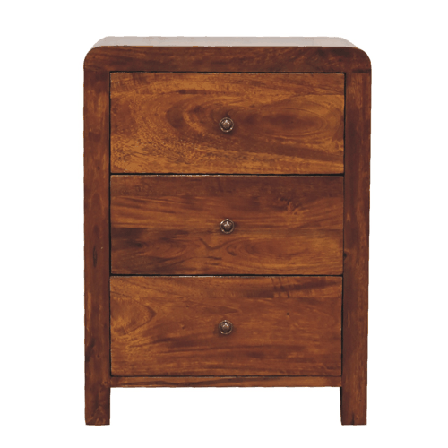 Chestnut Ridge 3 Drawer Timber Nightstand
