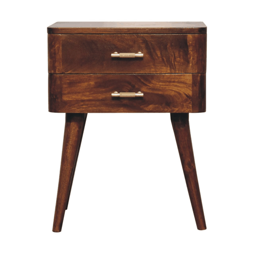 Chestnut Ridge 2 Drawer T-Bar Nightstand