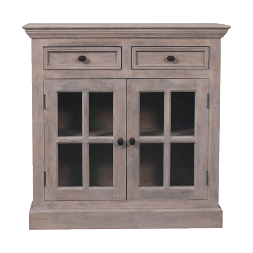 Bodie Wash 2 Drawer Glazed Cabinet