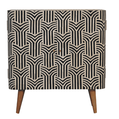 Marfa Oak Bone Inlay 2 Door Storage Cabinet