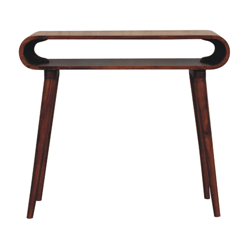 Lennox Chestnut Open Shelf Console Table