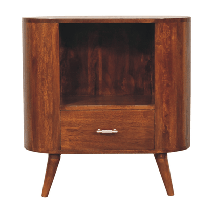 Camden Chestnut Open Slot Storage Cabinet